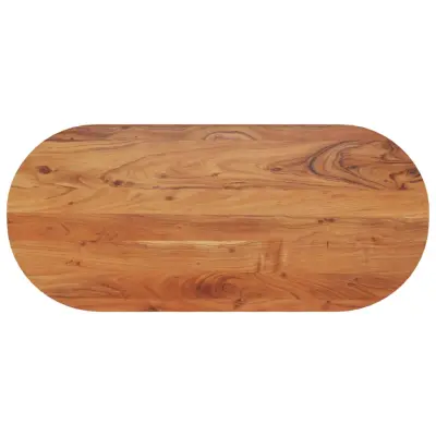 vidaXL Mizna plošča 110x50x3,8 cm ovalna trdna bukovina