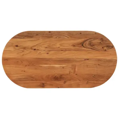 vidaXL Mizna plošča 80x40x3,8 cm ovalna trdna bukovina