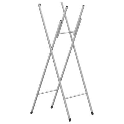 vidaXL Zložljive noge za barsko mizo srebrne 45x53x108 cm jeklo
