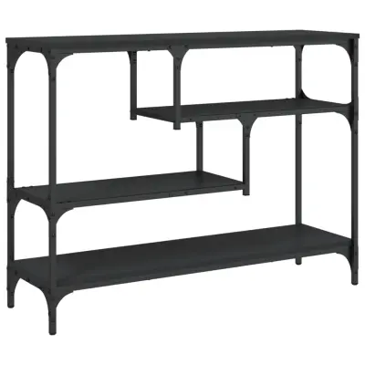 vidaXL Konzolna mizica črna 100x30x75 cm inženirski les