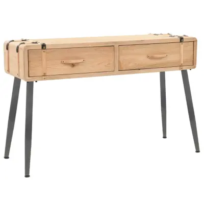 vidaXL Konzolna mizica iz trdnega lesa jelke 115x40,5x76 cm
