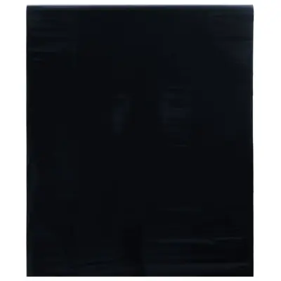 vidaXL Folija za okna statična matirana črna 90x2000 cm PVC