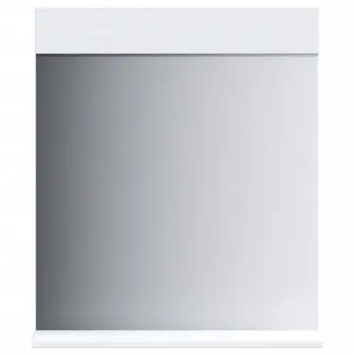vidaXL Kopalniško ogledalo s polico BERG belo 60x12x70 cm trden les