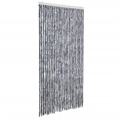 vidaXL Zavesa proti mrčesu srebrna 118x220 cm šenilja
