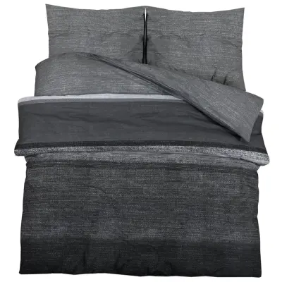 vidaXL Posteljnina temno sivo 225x220 cm bombaž