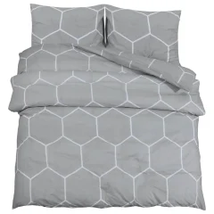 vidaXL Posteljnina siva 260x220 cm bombaž