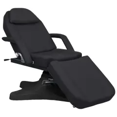 vidaXL Masažna miza črna 180x62x(86,5-118) cm