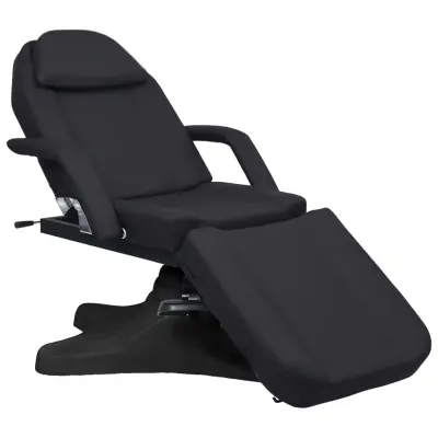 vidaXL Masažna miza črna 180x62x(86,5-118) cm