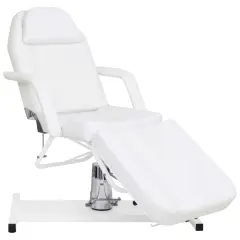 vidaXL Masažna miza bela 180x62x(87-112) cm