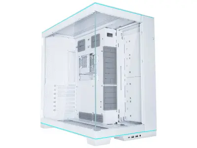 E-ATX ohišje Lian Li PC-O11D Evo RGB belo kaljeno steklo