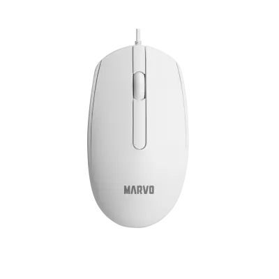 MARVO OFFICE MS003 WH bela žična miška