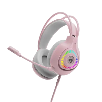 MARVO H8325 PINK žične RGB slušalke