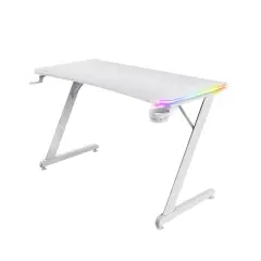 TRUST Luminus GXT 709W RGB bela gaming miza