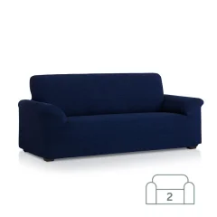 Premium raztegljiva prevleka za kavč - dvosed 130-180 cm modra stretch EU kvaliteta