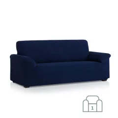 Premium raztegljiva prevleka za fotelj - enosed 70-100 cm modra stretch EU kvaliteta