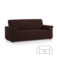 Premium raztegljiva prevleka za kavč - trosed 180-230 cm rjava stretch EU kvaliteta