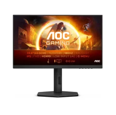 Monitor AOC 60,5 cm (23,8&quot;) 24G4X 1920x1080 Gaming 180Hz IPS 0,5ms DVI-D 2xHDMI DisplayPort Pivot Zvočniki  sRGB130% G-Sync Compatible HDR10