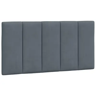 vidaXL Vzglavna stranica temno siva 100 cm žamet