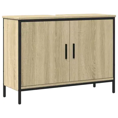 vidaXL Omarica za umivalnik sonoma hrast 80x30x60 cm inženirski les