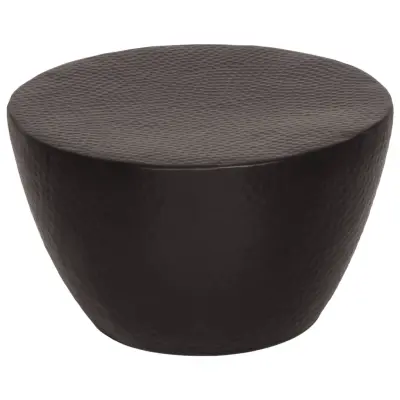 vidaXL Klubska mizica iz kovanega aluminija Ø 50x30 cm črna