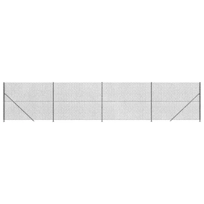 vidaXL Mrežna ograja s prirobnico antracit 2x10 m