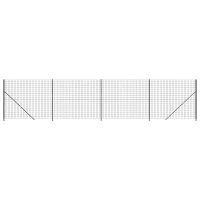 vidaXL Mrežna ograja s prirobnico antracit 2,2x10 m