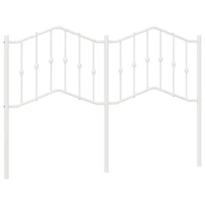 vidaXL Kovinsko vzglavje belo 140 cm