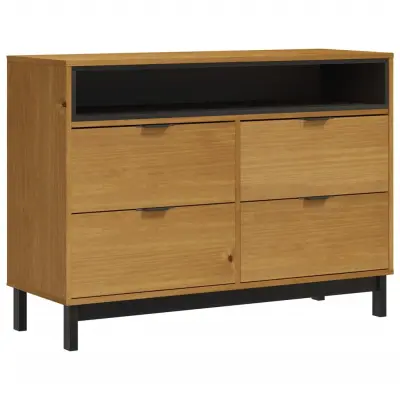 vidaXL Predalnik FLAM 110x40x80 cm trdna borovina