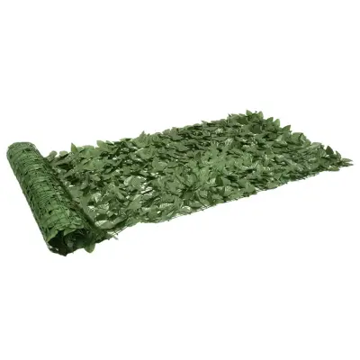 vidaXL Balkonsko platno s temno zelenim listjem 200x100 cm