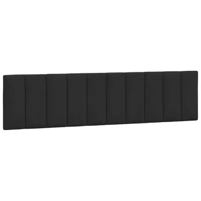 vidaXL Vzglavna stranica črna 200 cm žamet