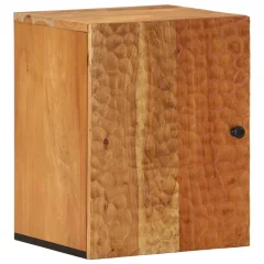 vidaXL Stenska kopalniška omarica 38x33x48 cm trden akacijev les
