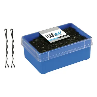 Sponke za lase Eurostil 8423029013561 65 mm Črna (150 pcs)