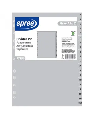 Pregradni karton a-z spree siv pp 77106