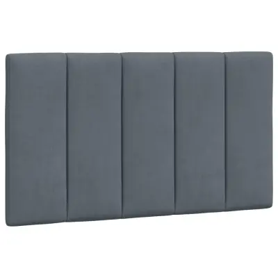 vidaXL Vzglavna stranica temno siva 80 cm žamet