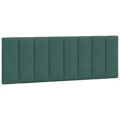 vidaXL Vzglavna stranica temno zelena 120 cm žamet