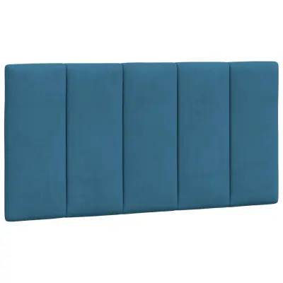vidaXL Vzglavna stranica modra 100 cm žamet