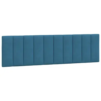vidaXL Vzglavna stranica modra 180 cm žamet