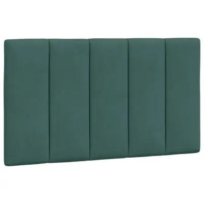vidaXL Vzglavna stranica temno zelena 80 cm žamet