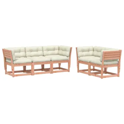 vidaXL Vrtna sedežna garnitura 5-delna z blazinami trden les douglas