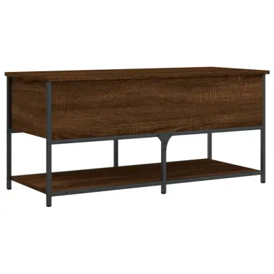 vidaXL Klop za shranjevanje rjavi hrast 100x42,5x47 cm inženirski les