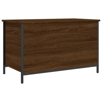 vidaXL Klop za shranjevanje rjavi hrast 80x42,5x50 cm inženirski les