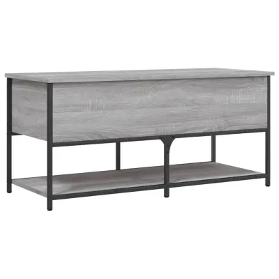vidaXL Klop za shranjevanje siva sonoma 100x42,5x47 cm inženirski les