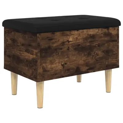 vidaXL Klop za shranjevanje dimljen hrast 62x42x46 cm inženirski les