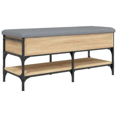 vidaXL Klop za čevlje sonoma hrast 102x42x45 cm inženirski les