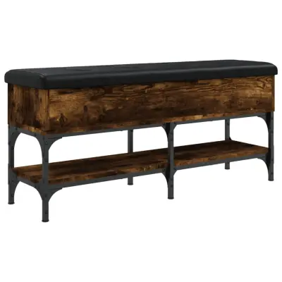 vidaXL Klop za čevlje dimljen hrast 102x32x45 cm inženirski les