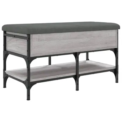 vidaXL Klop za čevlje siva sonoma 82x42x45 cm inženirski les