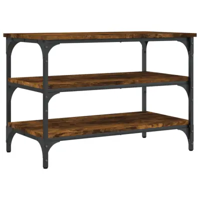 vidaXL Klop za čevlje dimljen hrast 70x38,5x49 cm inženirski les