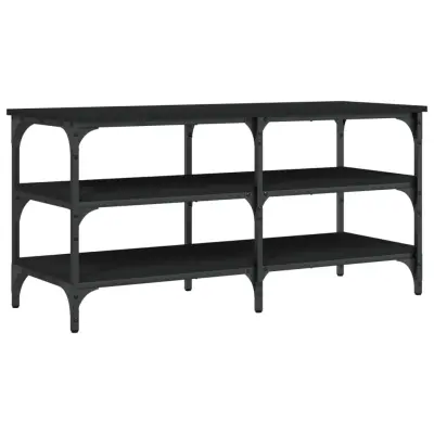 vidaXL Klop za čevlje črna 100x38,5x49 cm inženirski les