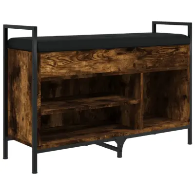 vidaXL Klop za čevlje dimljen hrast 85,5x32x57,5 cm inženirski les