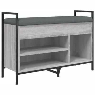 vidaXL Klop za čevlje siva sonoma 85,5x32x57,5 cm inženirski les